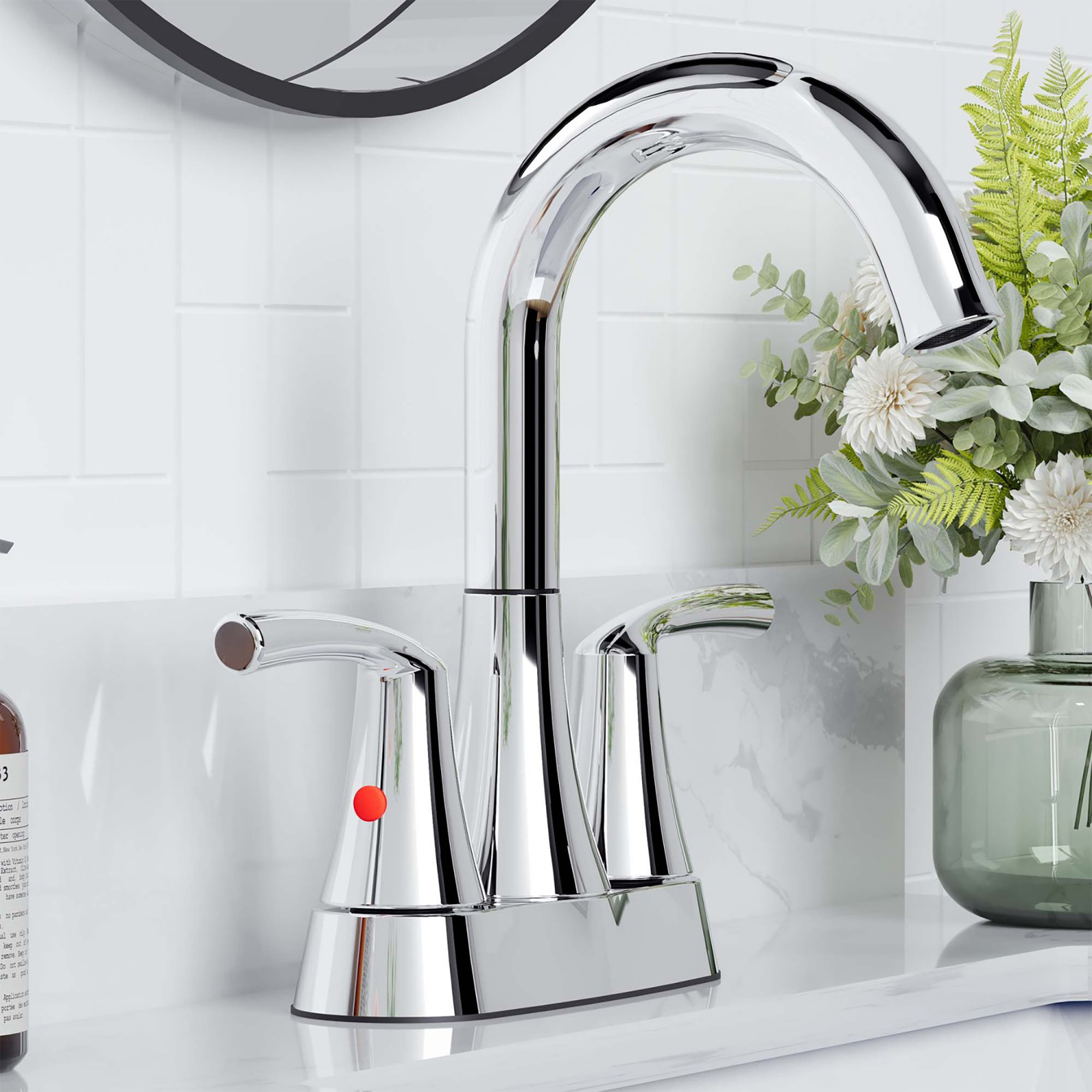 SUNRINX Centerset 2-Handle Bathroom Sink Faucet With Drain